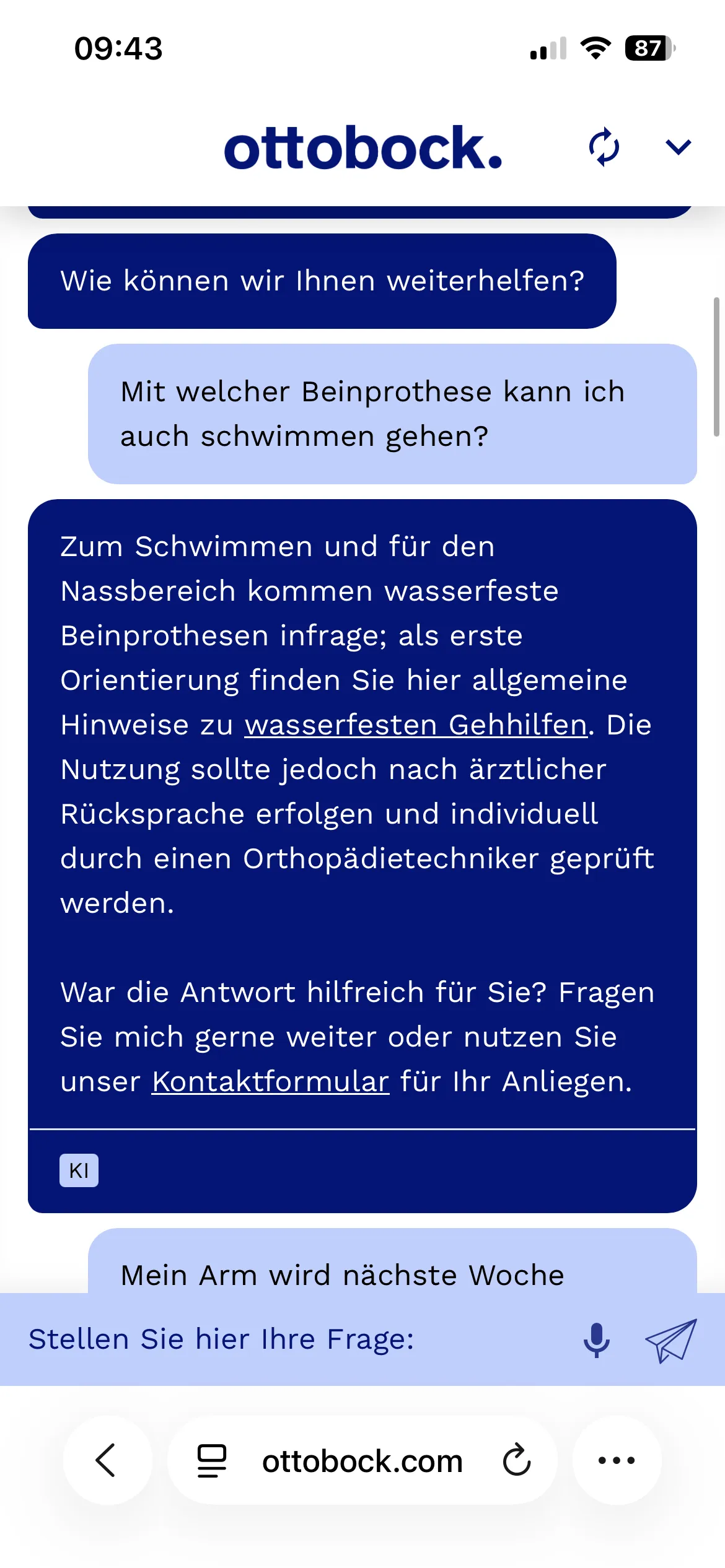 Direkte Antworten auf alle Fragen rund um Ottobock