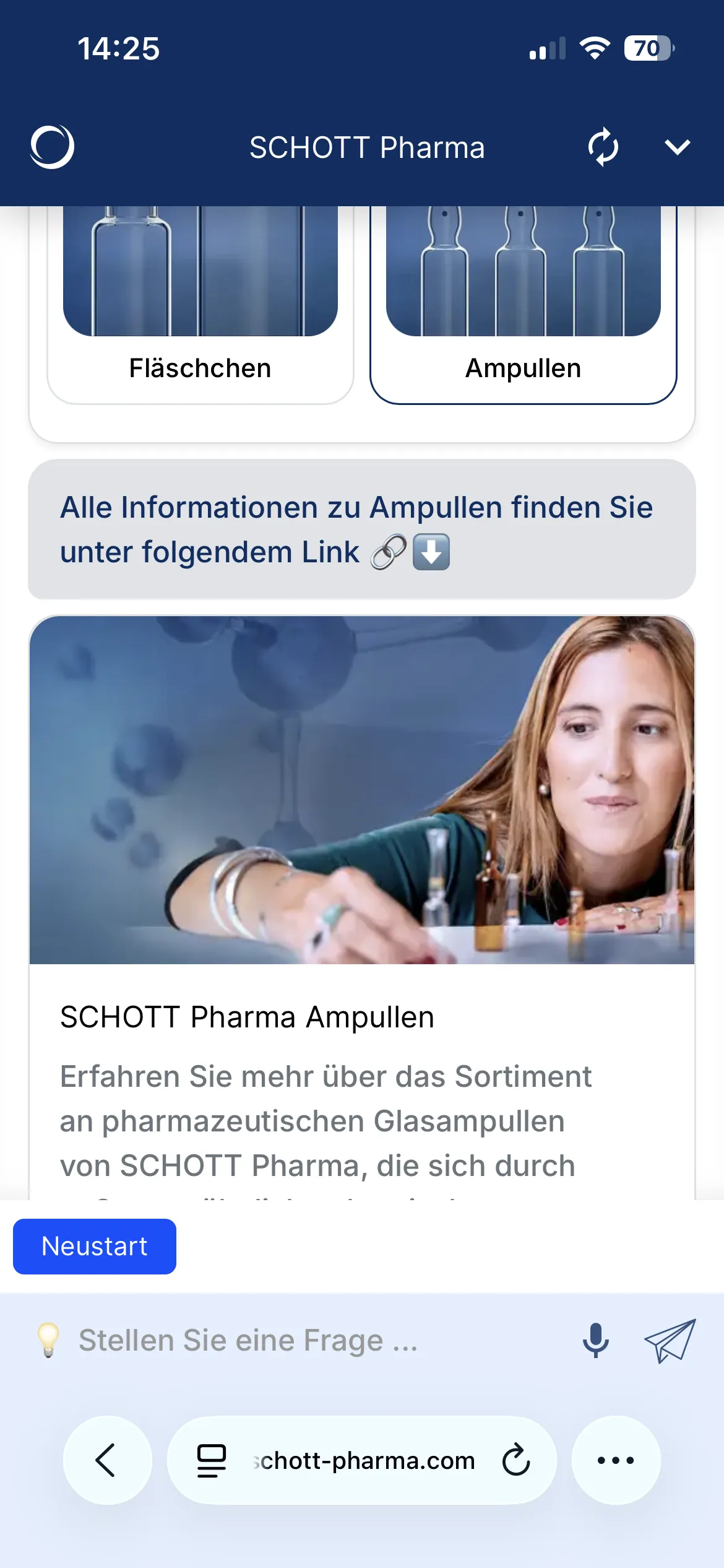Geführte Produktnavigation per Chatbot