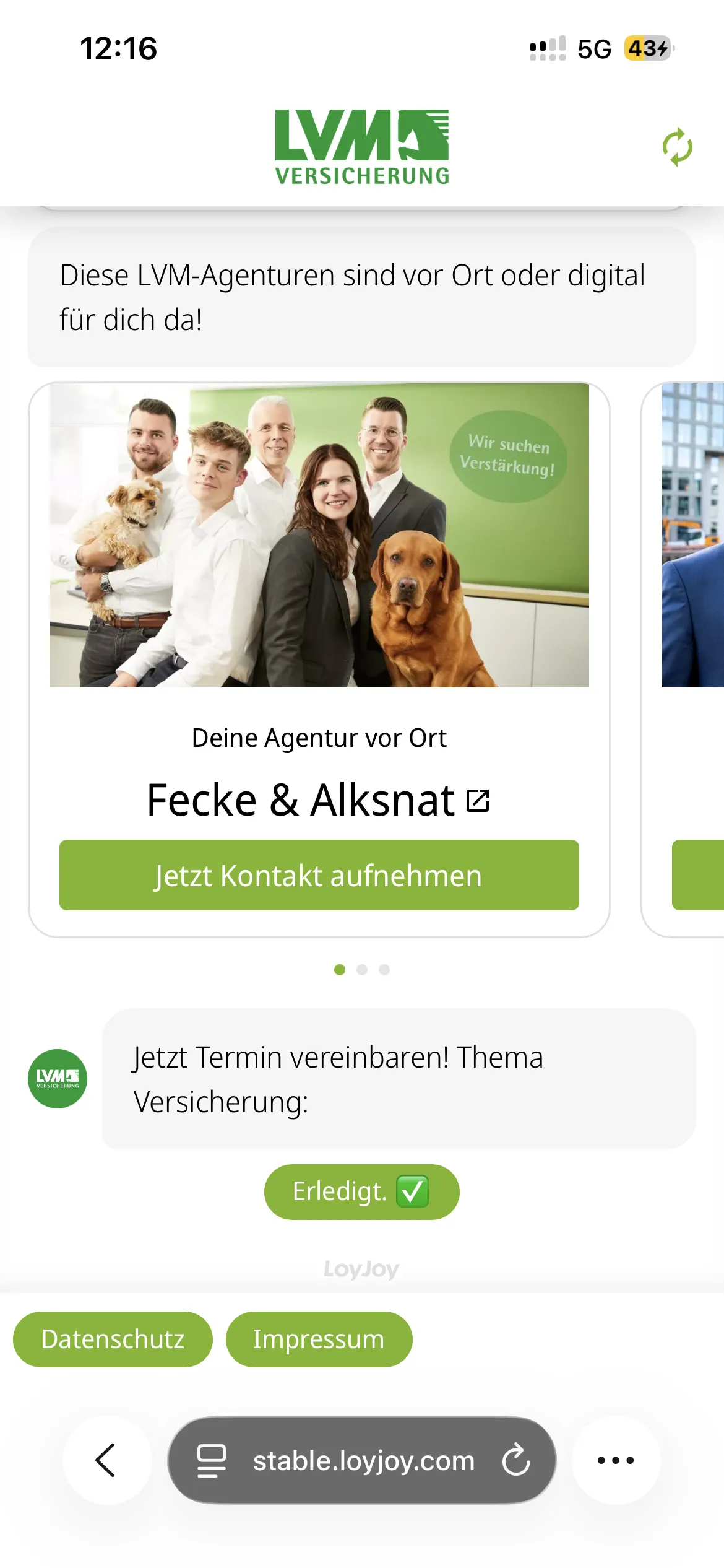 Nahtlose Zuleitung in den lokalen Vertrieb