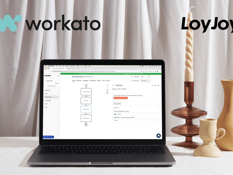 The new Workato process module. Streamline complex workflows with LoyJoys workato process module.