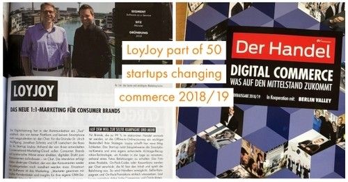 The magazine pages of the article about LoyJoy.