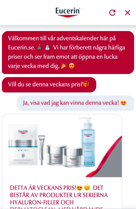 Eucerin Swedens version of the Advent Calendar.