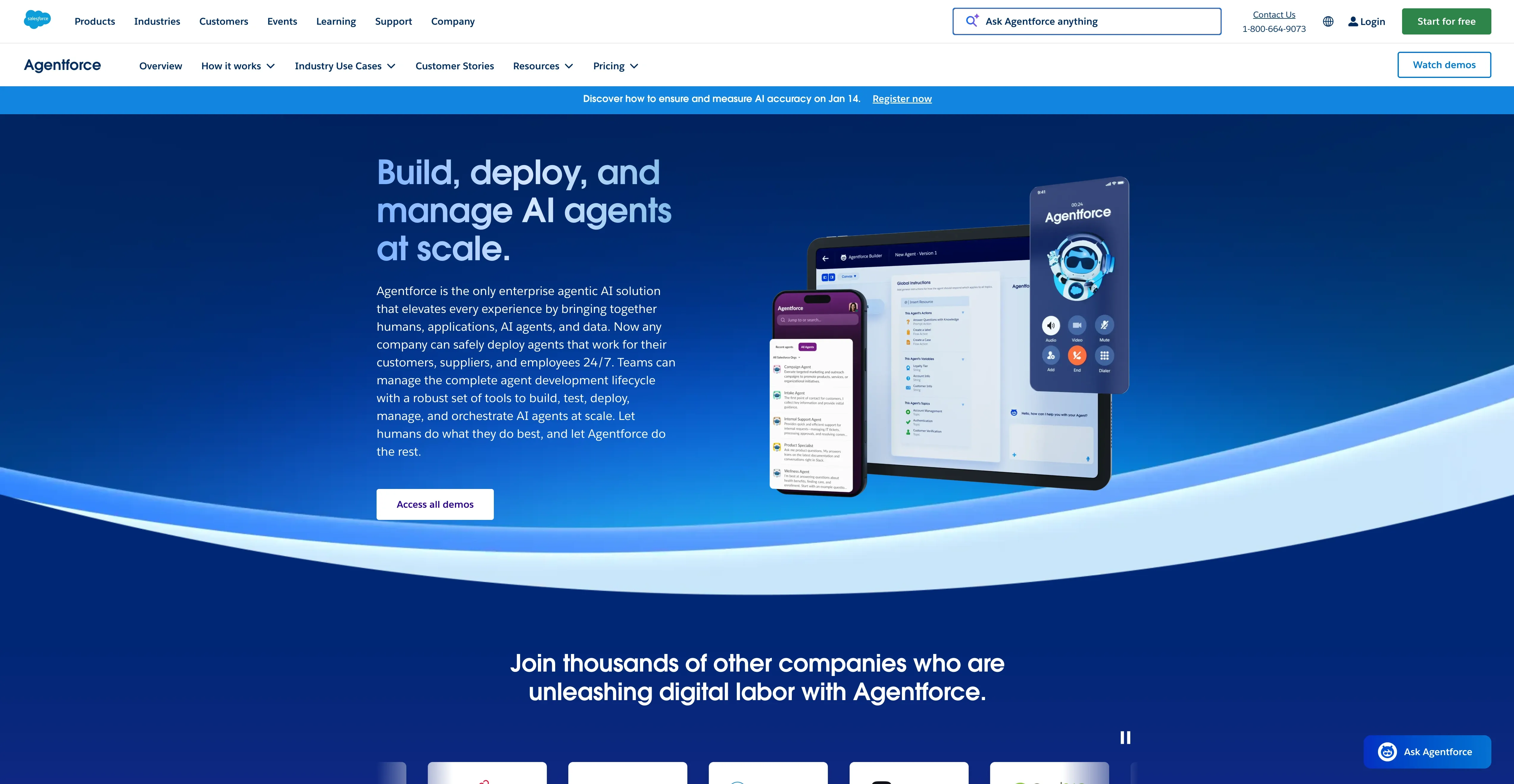 The Salesforce Agentforce Website