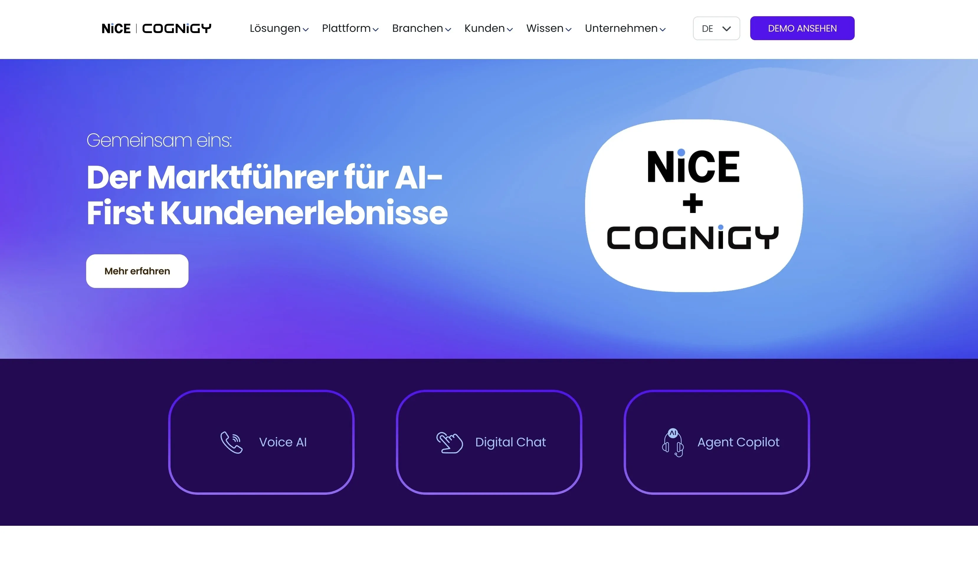 Die Cognigy Website