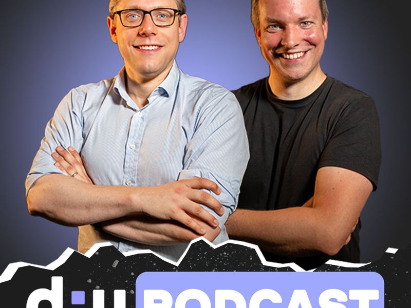 The picture shows our CEO Ulf and our CTO Ulrich together. The caption below them reads 'd:u PODCAST'.