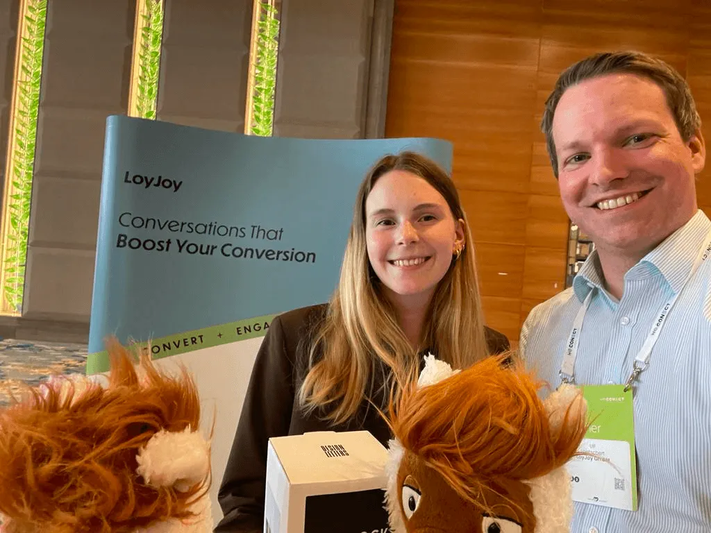 The LoyJoy booth at the Rethink! Connected Customer in Berlin.