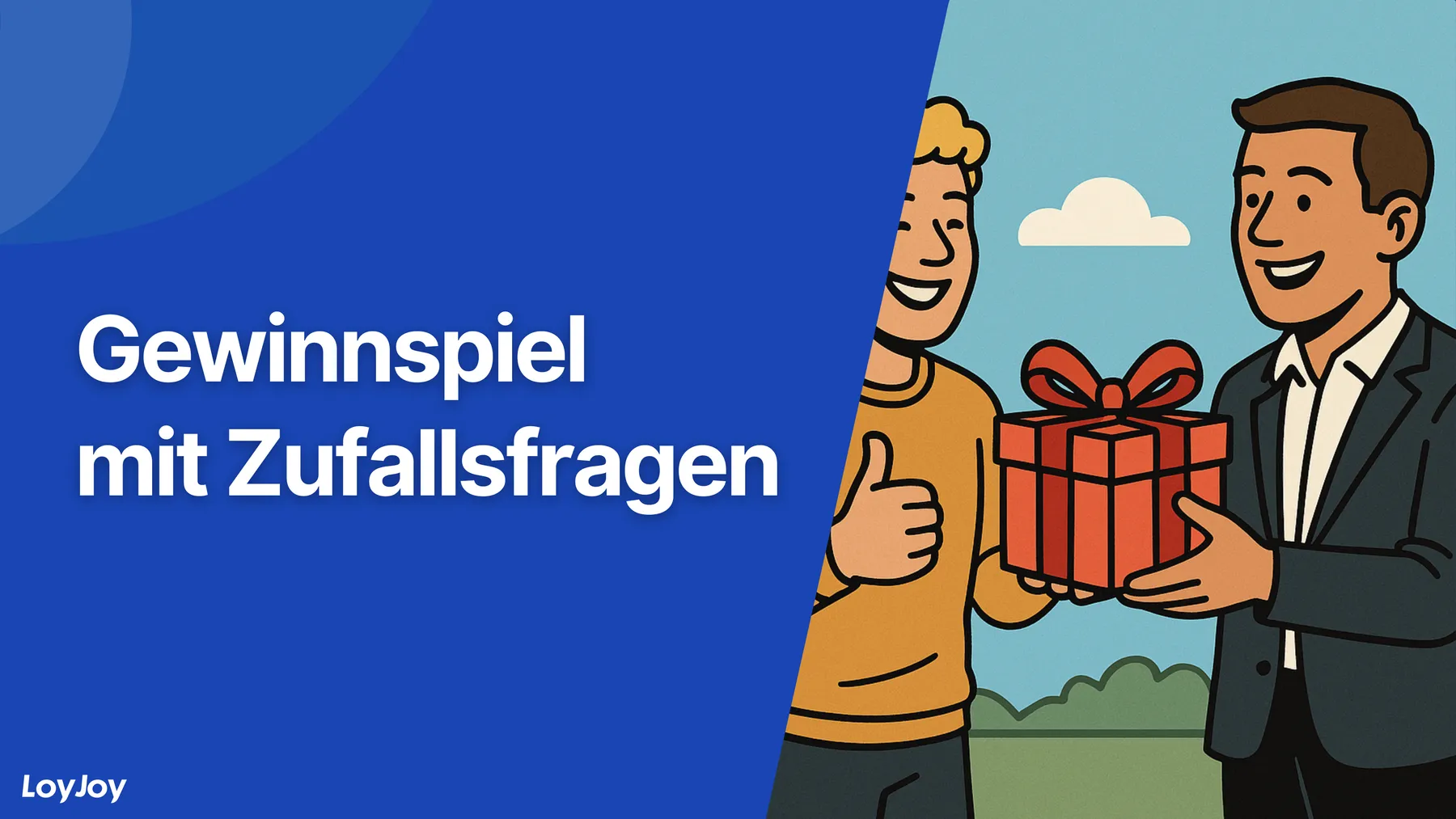 Zufallsfragen-Gewinnspiel: Vorlage mit Fragenpool