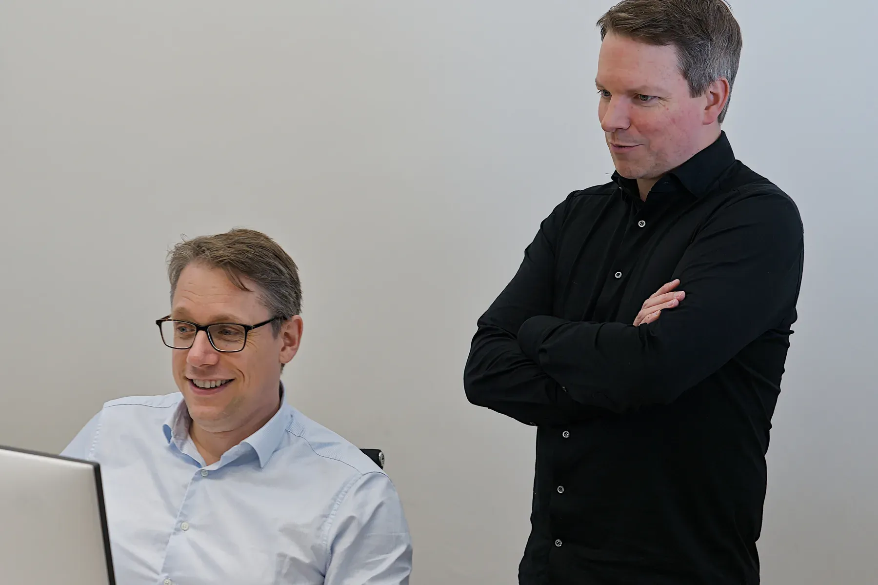 Ulf Loetschert and Dr. Ulrich Wolffgang at the LoyJoy office