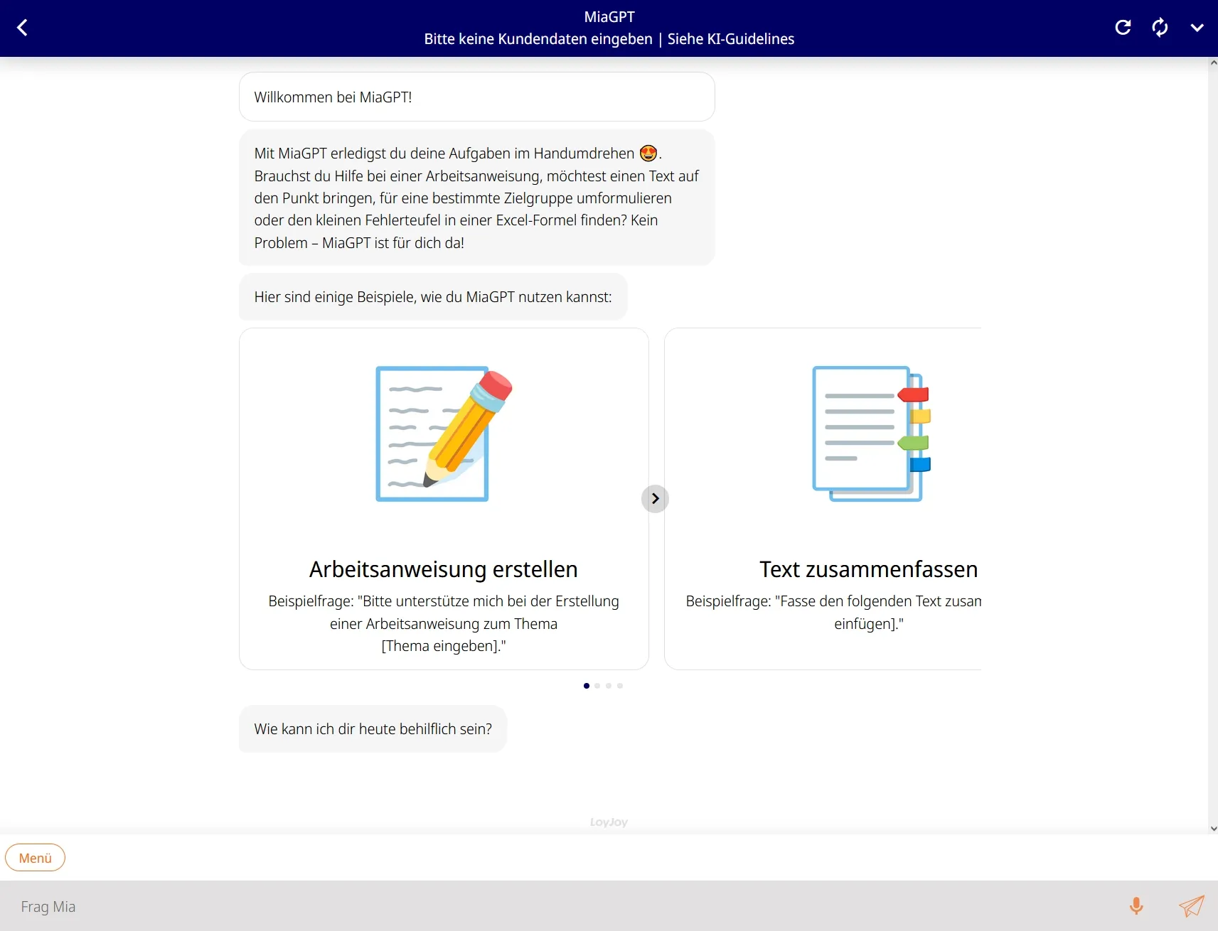 Mia GPT Interface