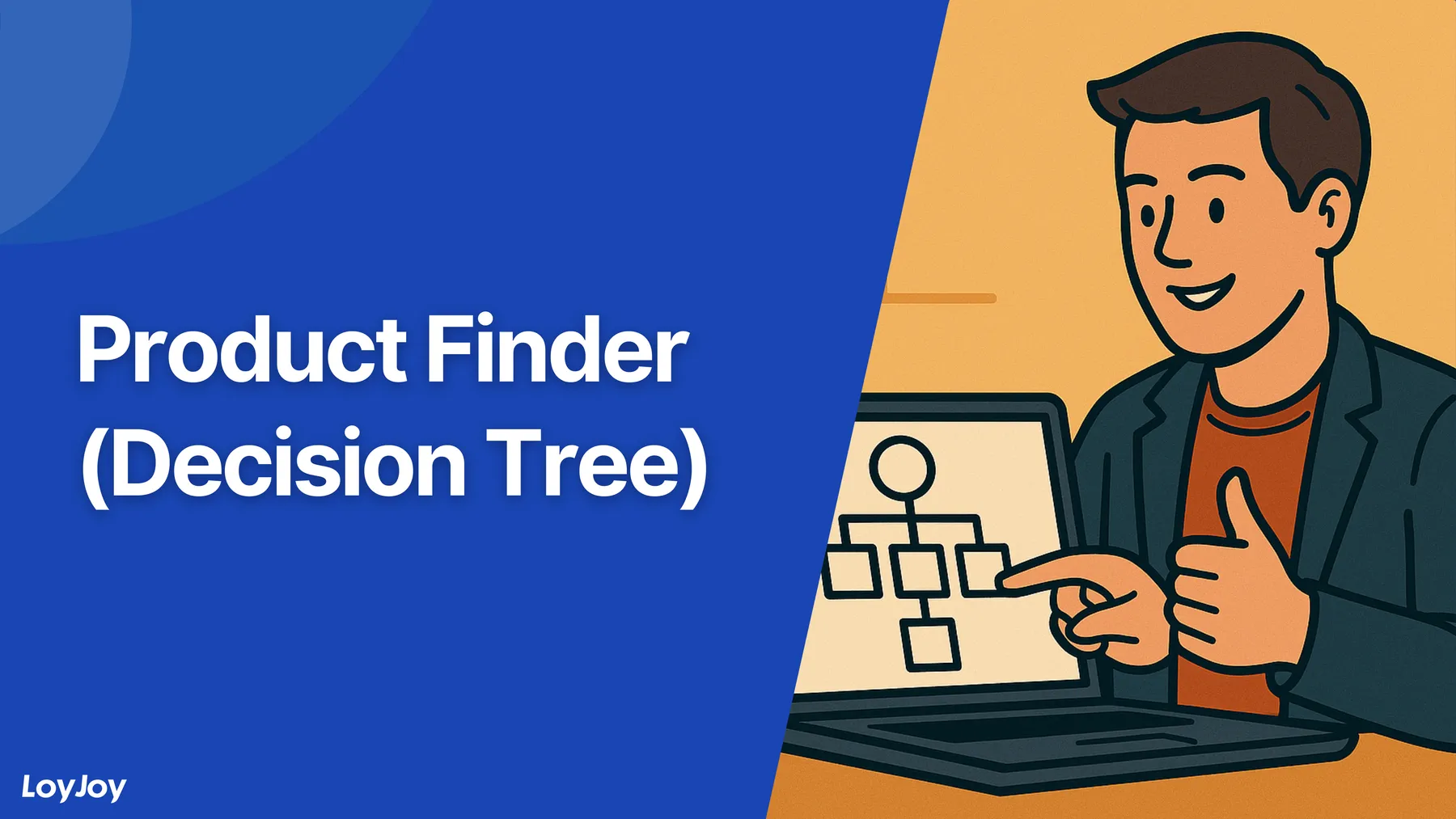 Product finder chatbot: template with decision tree