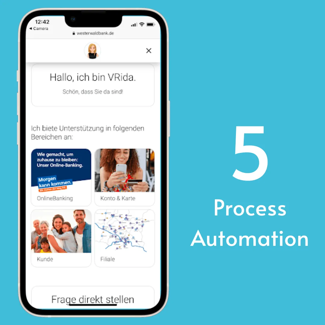 An image of the Westerwald Banking experience with the text "Process Automation" next to it.