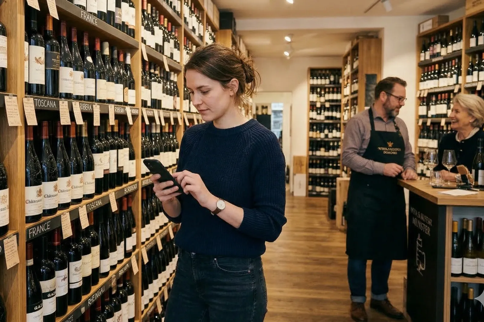 Digital Sommelier for Wine in Black