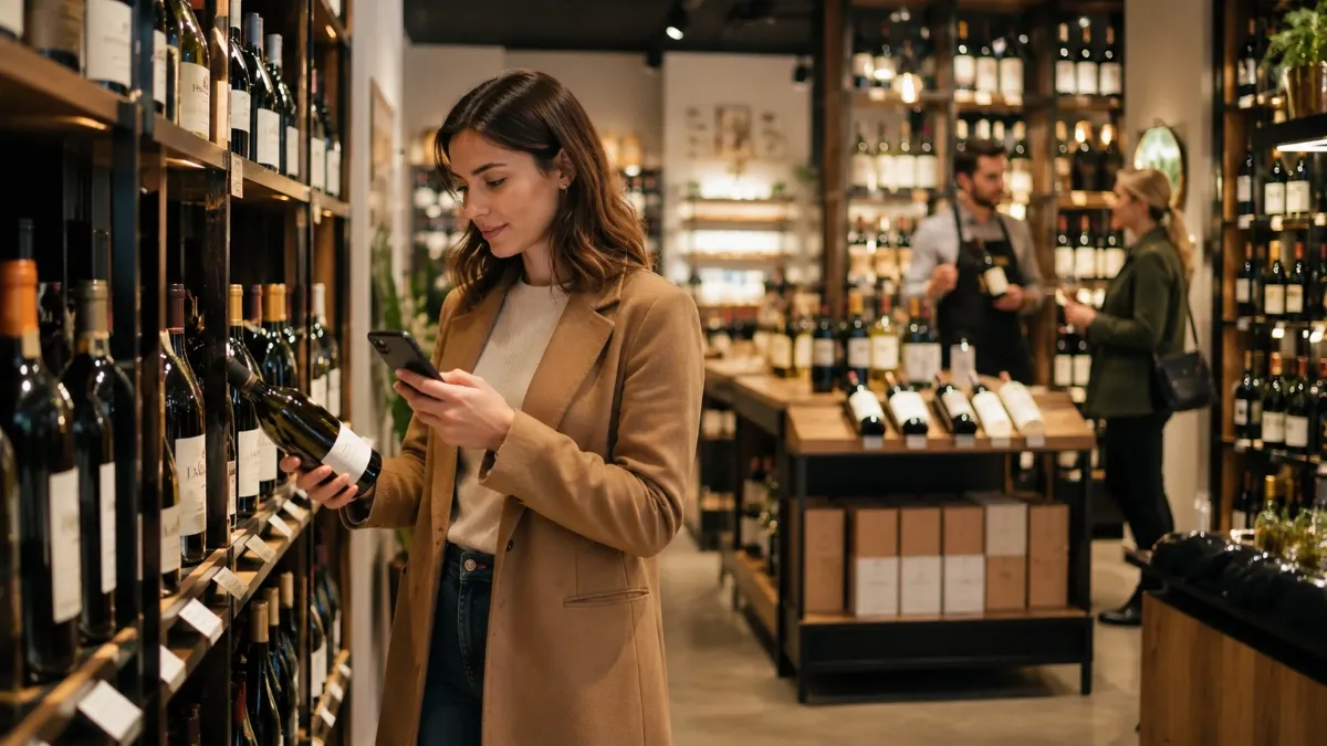 Wine in Black AI Sommelier im Chat-Dialog